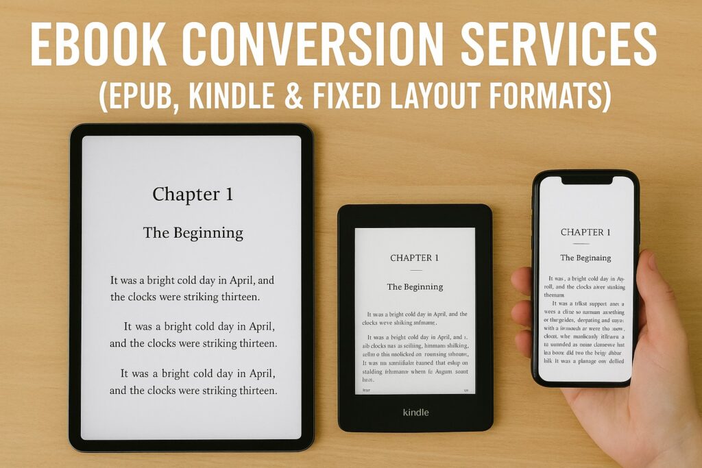 eBook Conversion Services (ePub, Kindle & Fixed Layout Formats)
