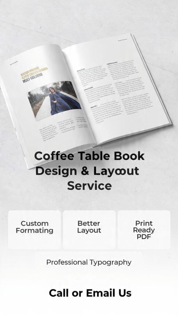Coffee Table Book Design and Layout Service