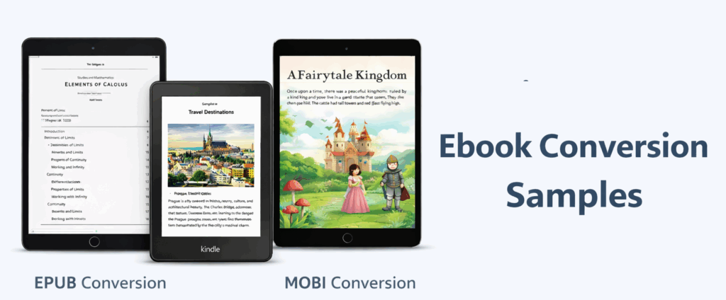 ebook conversion samples for kindle and epub files